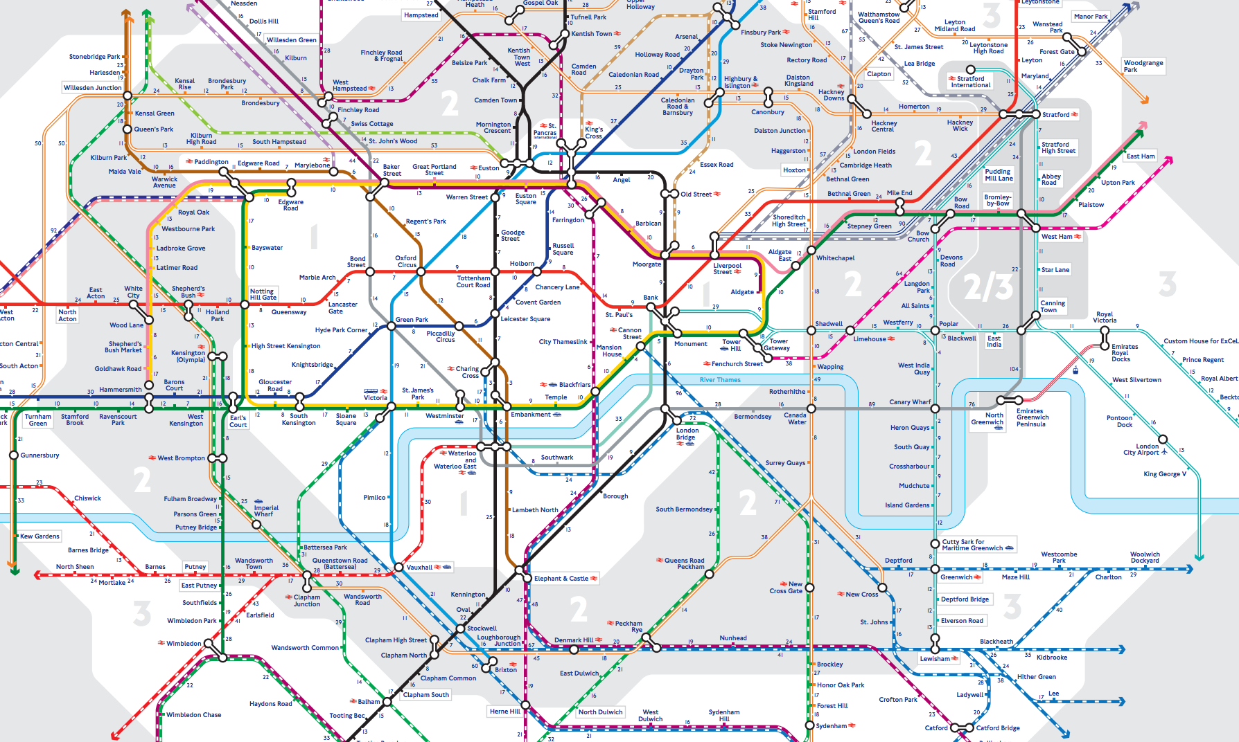 New Tube Map from TFL